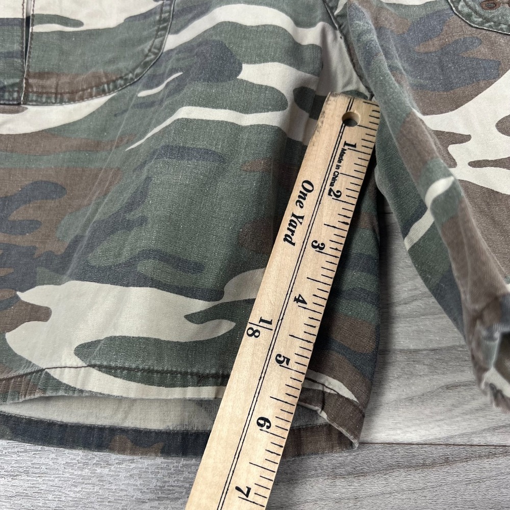 Vintage Havana‎ Cargo Shorts Women's Large Green Camo Cotton Low-Rise Button-Fly - Picture 14 of 16